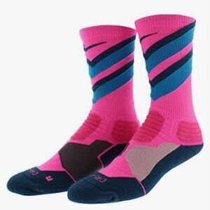 Nike Socks dri-fit high size medium unisex neon Pink grey Blue hyperelite Rare